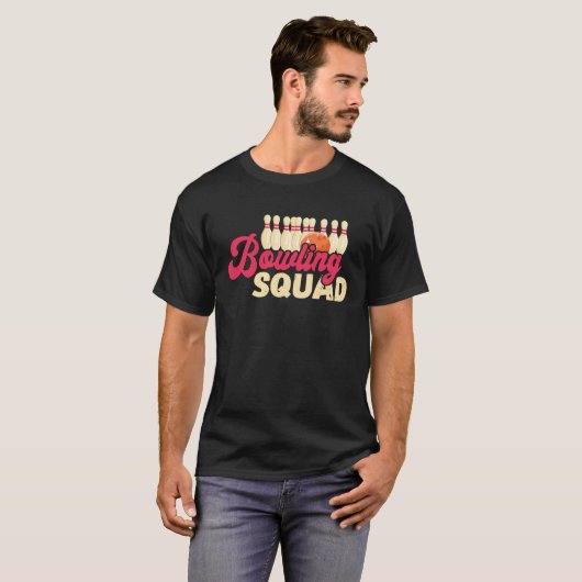 T-shirt Bowling Squad Strike Bowler Bowling Team Bowling B (Devant entier)