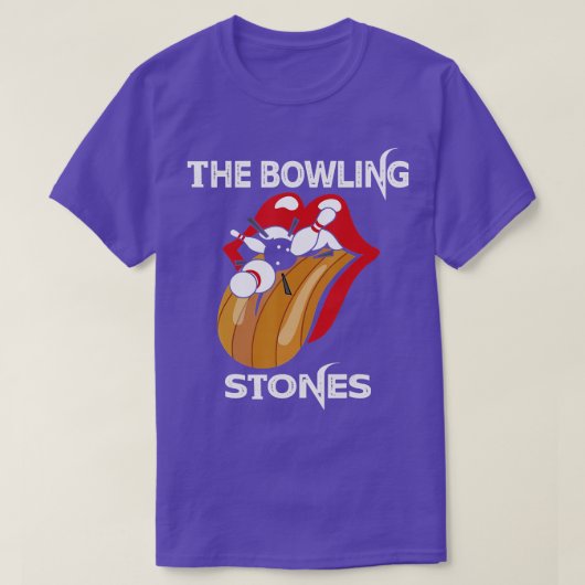 T-shirt Bowling Stones Funny American Strikes Bowling (Design devant)