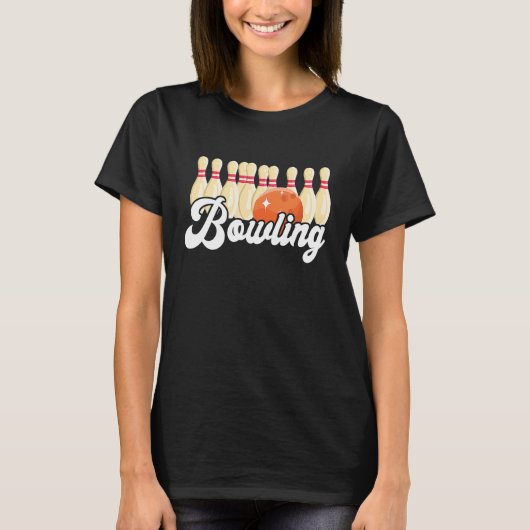 T-shirt Bowling Strike Bowling Pins Bowling Ball Bowler Bo (Devant)