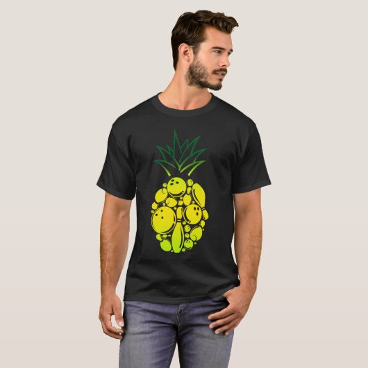 T-shirt Bowling Team Bowling Ananas (Devant entier)