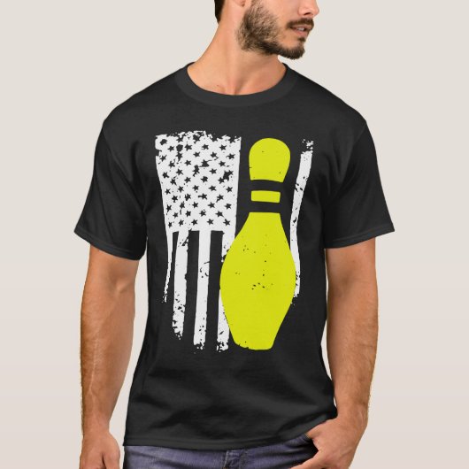 T-shirt Bowling Team Patriotic Bowling (Devant)