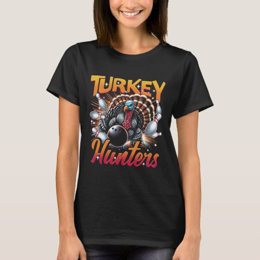 T-shirt Bowling Turkey Hunling Bowling Team Pour Bowler Sp (Devant)