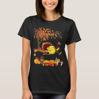 T-shirt Bowling Turquie Thanksgiving Fall Tree Bowling Pla
