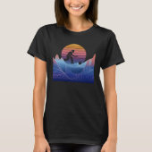 T-shirt Bowling Vaporwave Sunset Bowling Pin Bowler Bowlin (Devant)