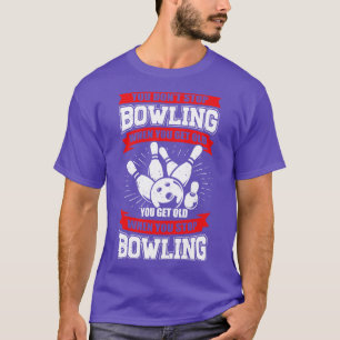 T-shirt Bowling Vieux Homme Grand-père Bowler Grand-père C