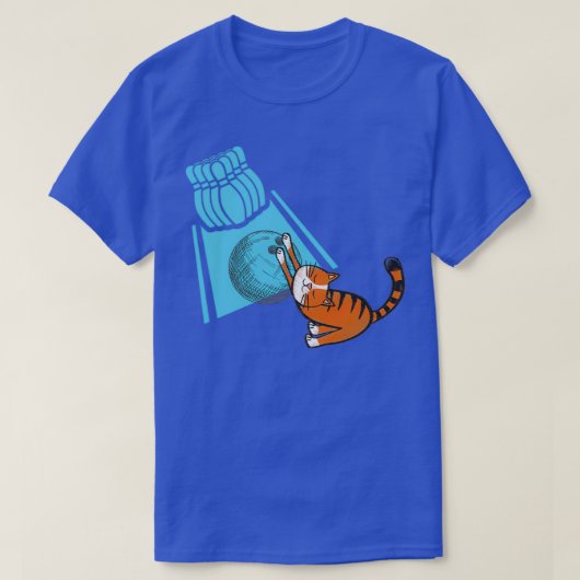 T-shirt BowlingCute chat bowling drôle T (Design devant)