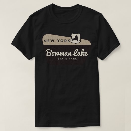 T-shirt Bowman Lake State Park New York Affiche de bienven (Design devant)