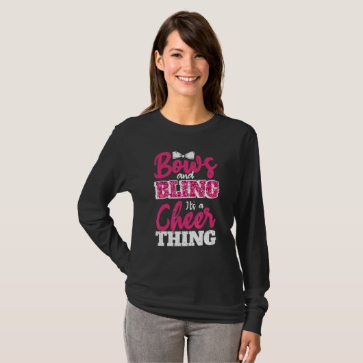 T-shirt Bows & Bling It s A Cheer Thing Cheerleading Cheer (Devant entier)