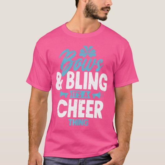 T-shirt Bows Bling It'S A Cheer Thing Cheerleader Cheerlea (Devant)