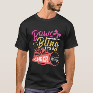 T-shirt Bows Et Lâcher Son Une Pom-pom girl De Chance