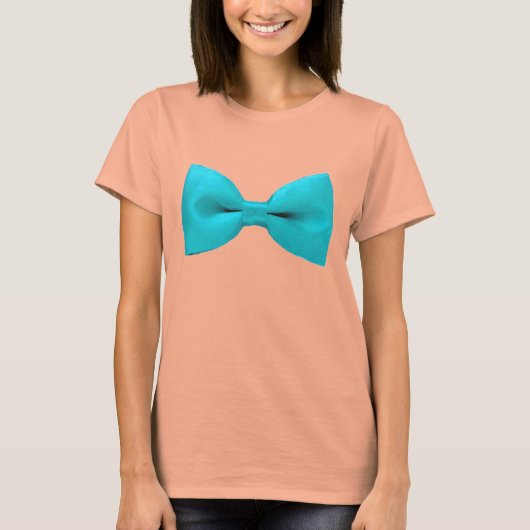 T-shirt Bowtie Bikini en bleu (Devant)