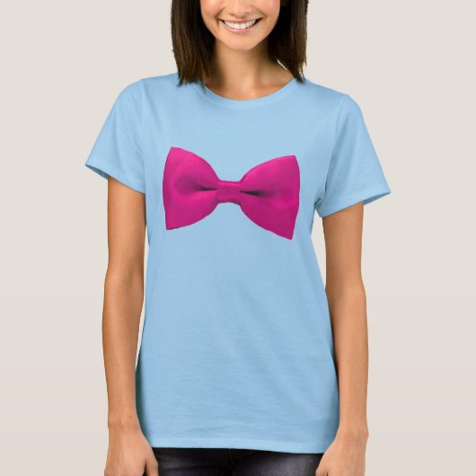 T-shirt Bowtie Bikini en rose (Devant)