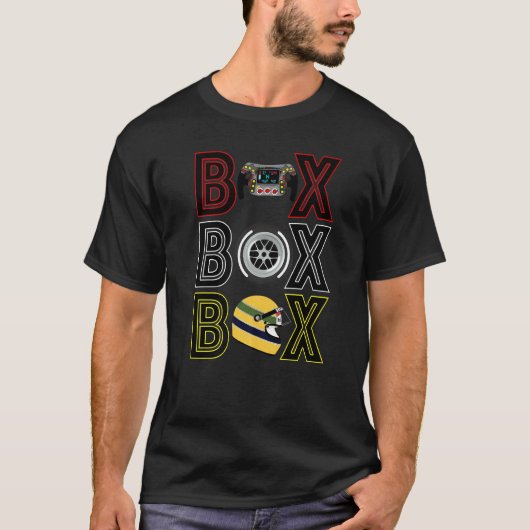 T-shirt Box Box Box Formula Racing Circuits Sport Premium (Devant)