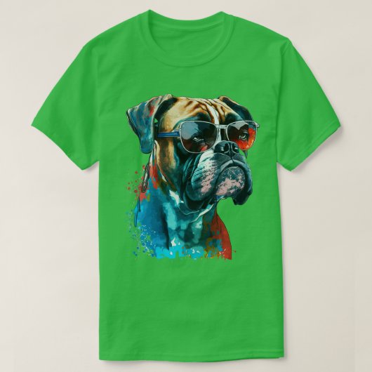 T-shirt Boxe avec lunettes de soleil 1 (Design devant)