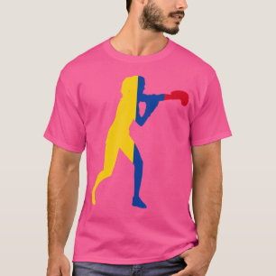 T-shirt Boxe Colombie Drapeau Femmes Boîte à filles Compet