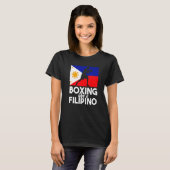 T-shirt Boxe Comme Un Pino Philippin Drapeau Boxe (Devant entier)