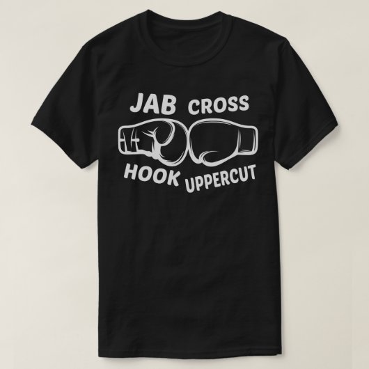 T-shirt Boxe crochet croisé Jab Uppercut 1 (Design devant)