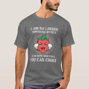 T-shirt Boxe De Fraise Drôle, Je Ne Diminue Plus
