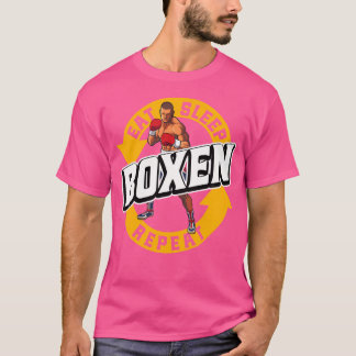 T-shirt Boxe de sommeil Répéter Boxe Boxe Boxe