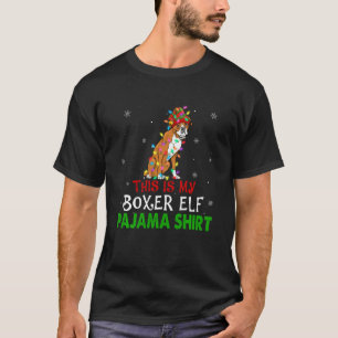 T-shirt Boxe drôle Noël Chien Casquette Elf Don pour Chien