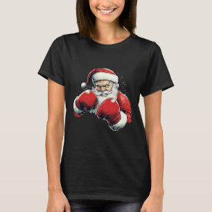 T-shirt Boxe du Père Noël - Le Père Noël Avec Gant De Boxe