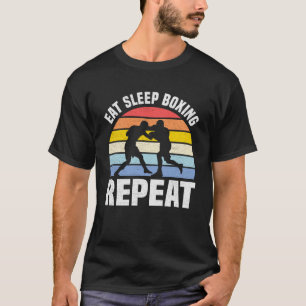 T-shirt Boxe du sommeil Répéter la boîte Boxe Vintage Boxe