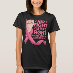 T-shirt Boxe Main Son Combat Est Mon Combat Cancer Du Sein