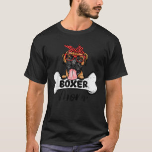 T-shirt Boxe Maman Dog Bone Mothers Day Chien Mama