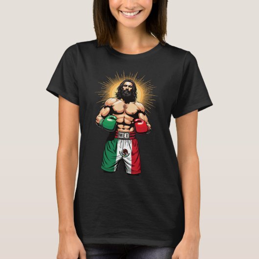 T-shirt Boxe mexicaine - shorts de boxe Jésus Christ Mex (Devant)