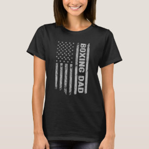 T-shirt Boxe Papa America Us Drapeau Patriot Vintage