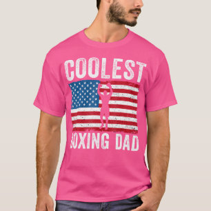 T-shirt Boxe Papa Américain Drapeau Drôle Drôle Boxe Train