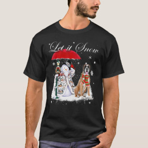 T-shirt Boxe Père Noël Chien Noël Snowman Xmas Pyjama