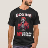 T-shirt Boxe personnalisée Boxer squelette Halloween (Devant)
