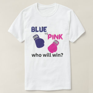 T-shirt boxe sexe révéler bleu vs rose drôle