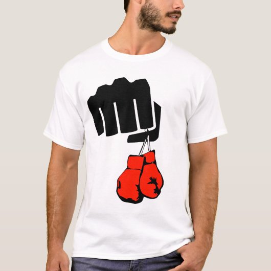 T-shirt boxer, boxer, poing et gants de boxe (Devant)
