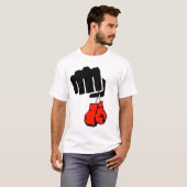 T-shirt boxer, boxer, poing et gants de boxe (Devant entier)