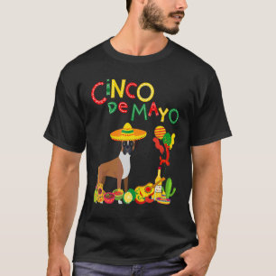 T-shirt Boxer Chien Cinco De Mayo Boxer