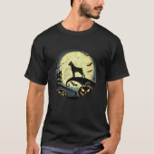 T-shirt Boxer Chien Halloween Éffrayant Lune Tee Boxer Chi (Devant)