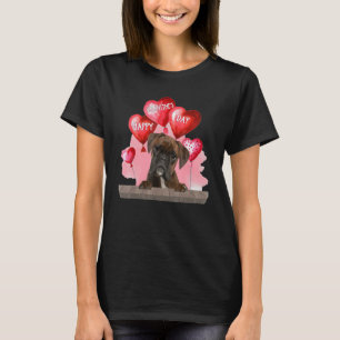 T-shirt Boxer Chien Heureux Valentines Jour Animaux Amoure