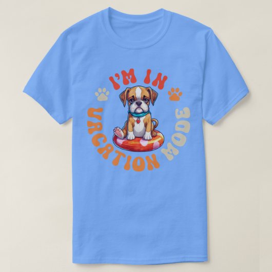 T-shirt Boxer Chien Mode de vacances 1 (Design devant)
