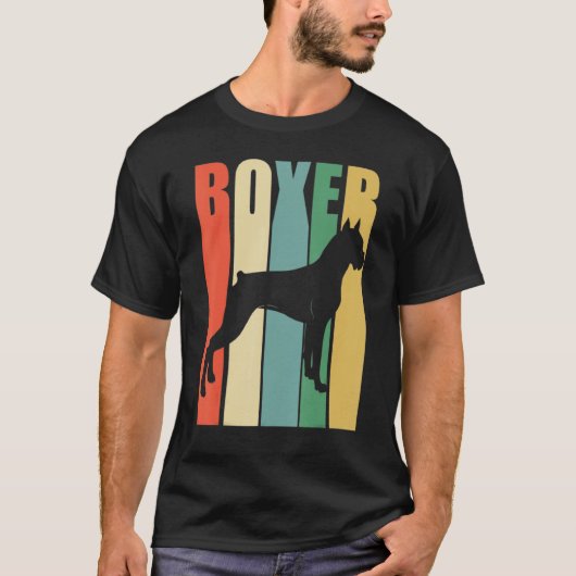 T-shirt Boxer Chien Rétro (Devant)