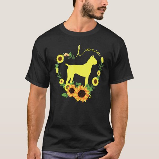 T-shirt Boxer Chien Sunflower He (Devant)