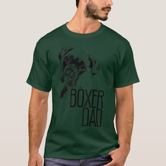 T-SHIRT BOXER DAD DOG FACESHIRT DOG LOVERS BOXER DAD GIFT  (Devant)
