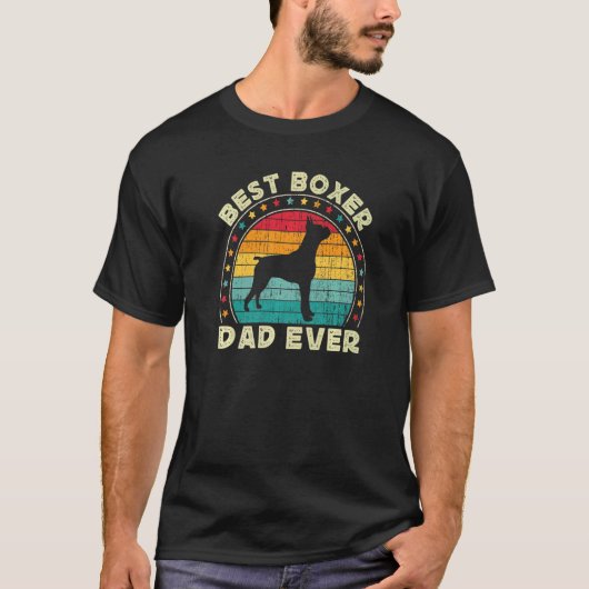 T-shirt Boxer Dad For Men Retro Boxer Dog Owner Daddy (Devant)