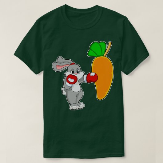 T-shirt Boxer de lapin Punch sac pourriture (Design devant)
