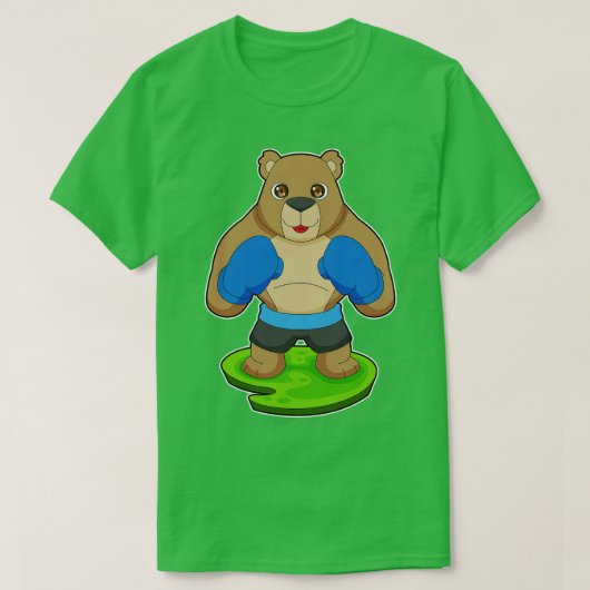 T-shirt Boxer de l'ours Gants de boxe Boxe (Design devant)