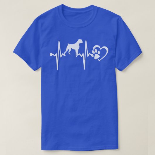T-SHIRT BOXER DOG HEARTBEAT (Design devant)