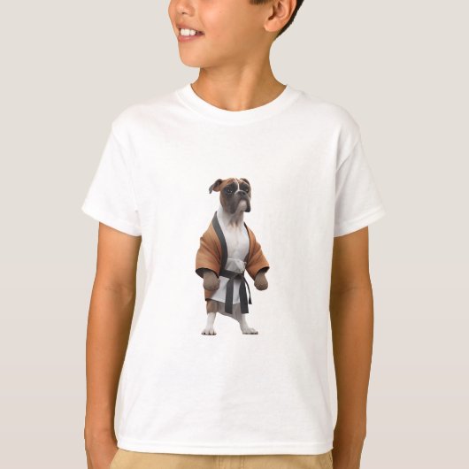 T-shirt Boxer Dog Jouer Karate, Karate Champion Boxer Dog (Devant)