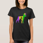 T-shirt Boxer Dog Mardi Gras Carnivals Funny Puppy Jester (Devant)