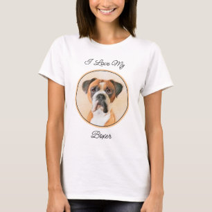 T-shirt Boxer Dog Peinture Non Décroché Art animal origina